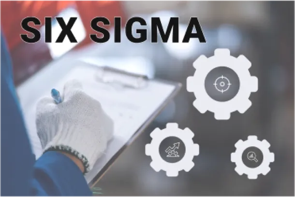 gears and symbols of the 6 sigma methodology